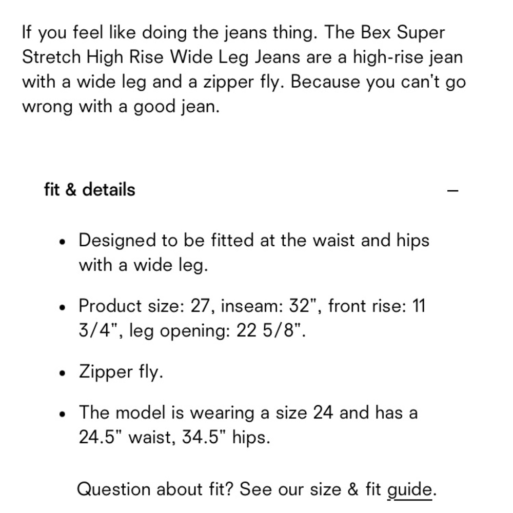 New: Reformation Bex Super Stretch High Rise Wide Leg Jeans. Size 28 - Picture 14 of 15